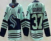 Men's Seattle Kraken #37 Yanni Gourde Light Green 2022 Reverse Retro Authentic Jersey,baseball caps,new era cap wholesale,wholesale hats